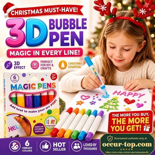 🎁🔮Magic Pen – Draw 3D with one stroke!🎄DIY Bubble Magic Drawing Pens 7
