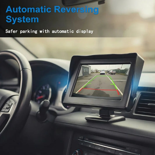 📢📢50% OFF! 🚗✨ 4.3" HD Car Display – Dual Video Input, Auto Reverse Switch & Wide 9V–35V Compatibility 💻