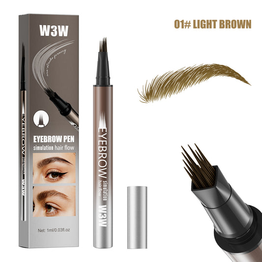 Single-Ended Square-Tip Eyebrow Brush