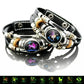 💥Last-day sale – 50% off ☪️Glow-in-the-dark leather zodiac sign bracelet for men and women (6.9/8.1 inches)♑️