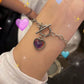 💖 Thermochromic Heart Necklace: Color-Changing Pendant, Magnetic Clasp, Copper