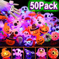 🔥🎃Spooky Season Hot Sale 50% OFF:＄19.99‼️✨LED Light Halloween Glowing Ring 💍| Flashing Light‑Up Party Favor for Halloween Night👻