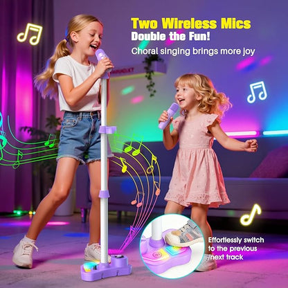 🎄2025 Christmas Sale🎅Microphone Toy, Karaoke Machine Toy with Light