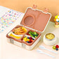 🍱 Bento Box for Kids, Leakproof Kids Bento Lunch Box Container with 8oz Insulated Thermo Food Jar, Sauce Jar, Utensil, DIY Stickers for School Boys Girls, 3-4 Compartments, BPA-Free