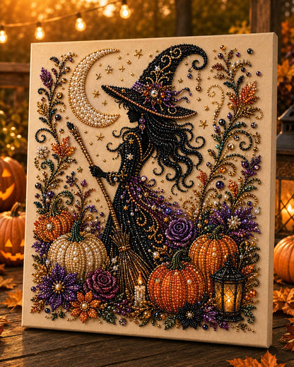🏠 LIMITED-TIME 52% OFF! ✨Halloween Pearl Art DIY Kit – Turn Tiny Pearls into Spooky-Cute Magic