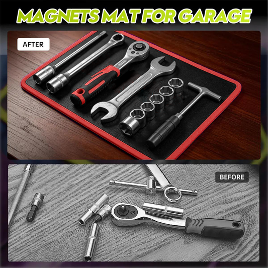🔥HOT SALE - 50% OFF!!📢🧲 Magnetic Tool Mat Set – Flexible Non-Slip Magnetic Tray 🛠️