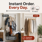 🥼👚 Create storage space anywhere anytime！Adjustable No-Drill Tension Rod