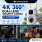 ⏰ Now only 50% off!🔍360° Pan-Tilt 4K Dual-Lens Security Camera – Outdoor Wi-Fi Surveillance Camera
