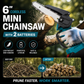 6-inch Cordless Mini Chainsaw with 2 Batteries