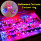 🔥🎃Spooky Season Hot Sale 50% OFF:＄19.99‼️✨LED Light Halloween Glowing Ring 💍| Flashing Light‑Up Party Favor for Halloween Night👻