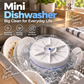 Compact Home Dishwasher, Ultrasonic Turbine Washer, Mini Portable Washing Machine for Business Trips and Travel