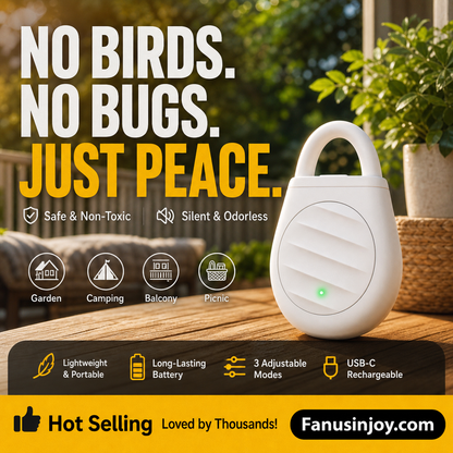 🔥Limited time offer Buy 3 get 2 free！🐦No more trouble from birds, beasts and locusts！Portable Ultrasonic Bird Repellent Keychain