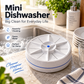 Compact Home Dishwasher, Ultrasonic Turbine Washer, Mini Portable Washing Machine for Business Trips and Travel