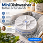 Compact Home Dishwasher, Ultrasonic Turbine Washer, Mini Portable Washing Machine for Business Trips and Travel