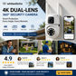 ⏰ Now only 50% off!🔍360° Pan-Tilt 4K Dual-Lens Security Camera – Outdoor Wi-Fi Surveillance Camera