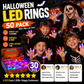 🔥🎃Spooky Season Hot Sale 50% OFF:＄19.99‼️✨LED Light Halloween Glowing Ring 💍| Flashing Light‑Up Party Favor for Halloween Night👻