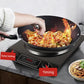 3500-watt induction cooktop with concave design - 10 temperature levels (200W-3500W), IPX4 waterproof, fast heating for all pan shapes, includes overheat protection