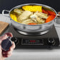 3500-watt induction cooktop with concave design - 10 temperature levels (200W-3500W), IPX4 waterproof, fast heating for all pan shapes, includes overheat protection
