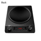 3500-watt induction cooktop with concave design - 10 temperature levels (200W-3500W), IPX4 waterproof, fast heating for all pan shapes, includes overheat protection