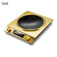 3500-watt induction cooktop with concave design - 10 temperature levels (200W-3500W), IPX4 waterproof, fast heating for all pan shapes, includes overheat protection