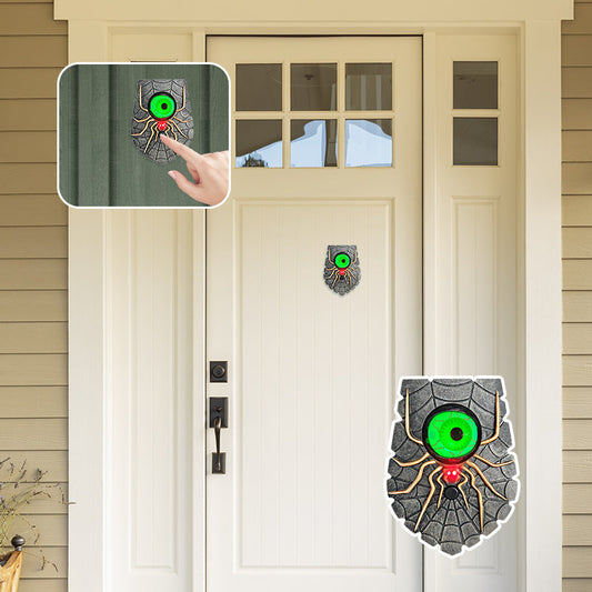 🎃Spider-Eye Rotating Doorbell with Creepy Glowing Effect🎃