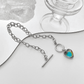 💖 Thermochromic Heart Necklace: Color-Changing Pendant, Magnetic Clasp, Copper
