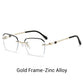 Fashionable HD Rimless Cut Rim 0°Anti Blue Light Raw Crystal Glasses
