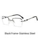 Fashionable HD Rimless Cut Rim 0°Anti Blue Light Raw Crystal Glasses