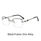 Fashionable HD Rimless Cut Rim 0°Anti Blue Light Raw Crystal Glasses