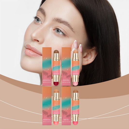 Portable Lightweight Matte Contour & Blush Dual-Ended Stick