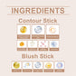 Portable Lightweight Matte Contour & Blush Dual-Ended Stick