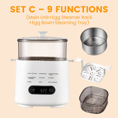 🎁2026 Neues Design🥚✨Mini Multi-Functional Egg Cooker Set with Smart Touch Panel