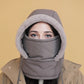 🧣❄️ Plush-Lined Thermal Hat with Face Mask - Full Head & Face Protection for Extreme Cold, Unisex Comfort for Skiing/Mountaineering 🏔️🔥