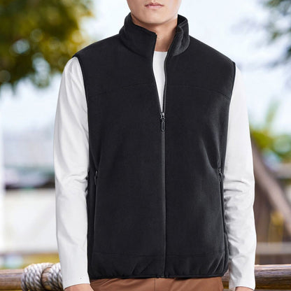 💥60% OFF ! 🧥 Men's Stand Collar Thickened Full Zip Vest – Warm & Stylish ❄️