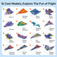 ✈️ 50% OFF NOW! 🧩 DIY Paper Airplane Set - Fold & Launch 10 Models, Educational STEM Fun for Kids Aged 6-12 🎯📦