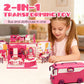 2-in-1 Portable Dollhouse Travel Bus