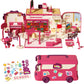 2-in-1 Portable Dollhouse Travel Bus