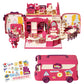 2-in-1 Portable Dollhouse Travel Bus