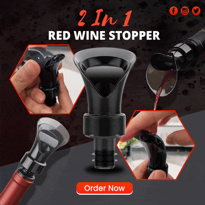 2 In 1 Red Wine Stopper