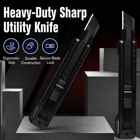 🔪 50% OFF NOW ! 🔥 Heavy-Duty Sharp Utility Knife – Ergonomic Grip, Safety Lock & Replaceable Blade ⚡