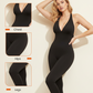 High-Stretch V-Neck Jumpsuit for Fitness & Yoga