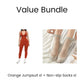 High-Stretch V-Neck Jumpsuit for Fitness & Yoga