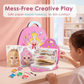 👑LAST DAY SALE ONLY ＄19.99!! 🎨 Princess Makeup & Diamond Painting Craft Kit – Mess-Free Paper Play, Realistic Fun for Girls ✨