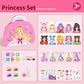 👑LAST DAY SALE ONLY ＄19.99!! 🎨 Princess Makeup & Diamond Painting Craft Kit – Mess-Free Paper Play, Realistic Fun for Girls ✨