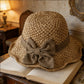 👒⏰ 50% OFF LIMITED TIME! Elegant Woven Straw Hat with Bow – Wide Brim, Adjustable & Foldable for Summer & Travel ✨