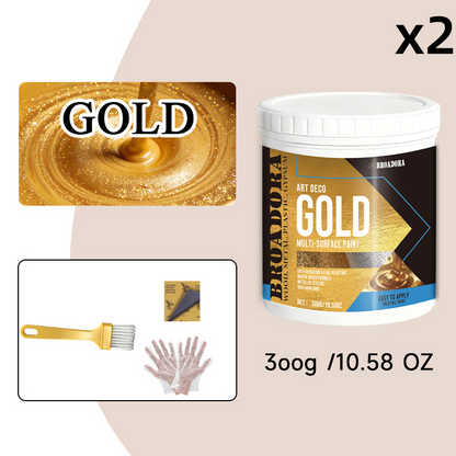 🖤 Black Friday Sale – Up to 50% OFF!⏰High Adhesion Multi-Surface Gold Foil Paint💛🖌️