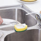 Soap Dispensing Sponge Brush with Detachable Handle