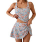 🩱LIMITED-TIME 50% OFF! 💖🌊Feminine Swimwear Set – Adjustable Strap Tank + Side Tie Flowy Skirt, Removable Padding, High-Waist Coverage🐚