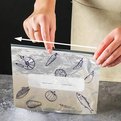 10 Pcs Reusable Aluminum Foil Sealable Storage Bags