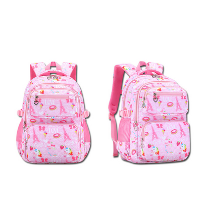 Girls' Cute Multi-Pocket School Backpack